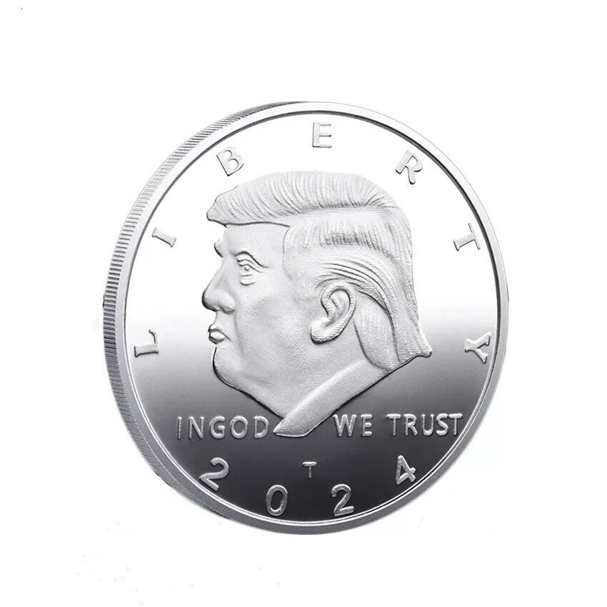 π₯ Rare 2024 US Donald Trump President Silver Eagle Collectible Collection Coin