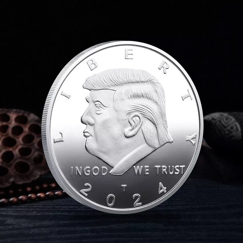 π₯ Rare 2024 US Donald Trump President Silver Eagle Collectible Collection Coin