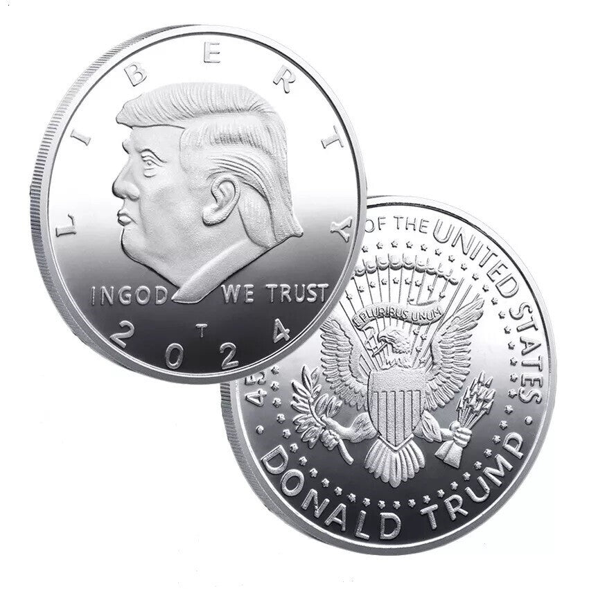 π₯ Rare 2024 US Donald Trump President Silver Eagle Collectible Collection Coin