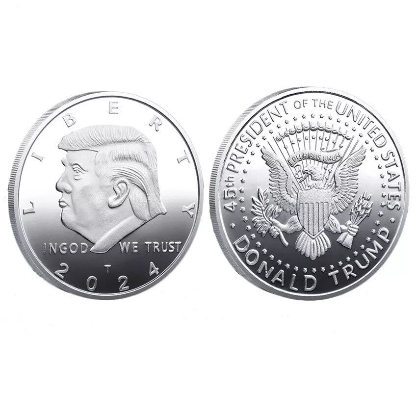 π₯ Rare 2024 US Donald Trump President Silver Eagle Collectible Collection Coin