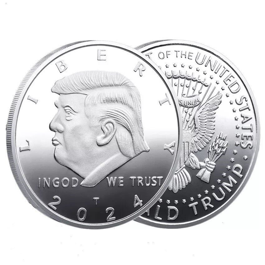 π₯ Rare 2024 US Donald Trump President Silver Eagle Collectible Collection Coin