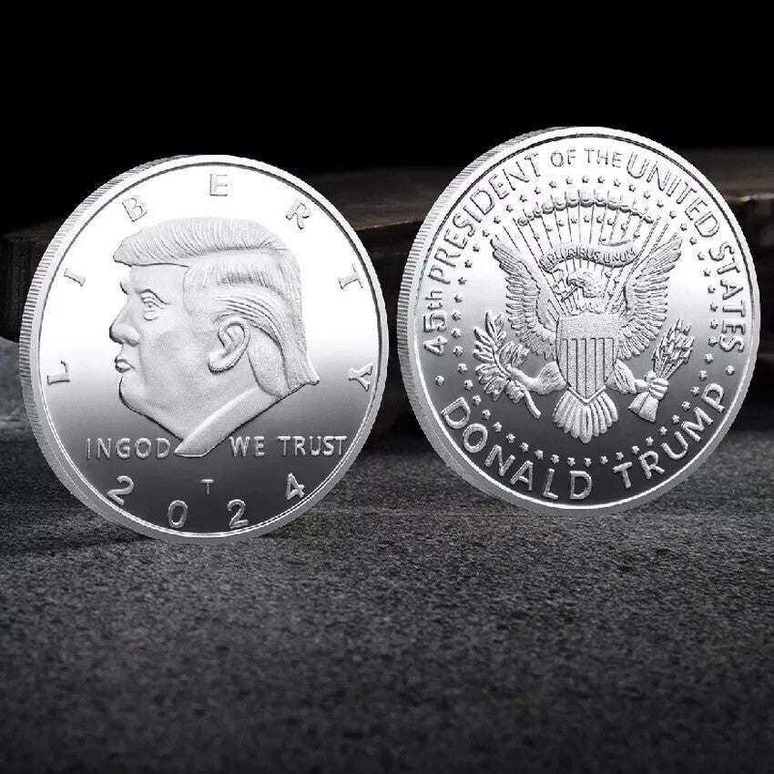 π₯ Rare 2024 US Donald Trump President Silver Eagle Collectible Collection Coin