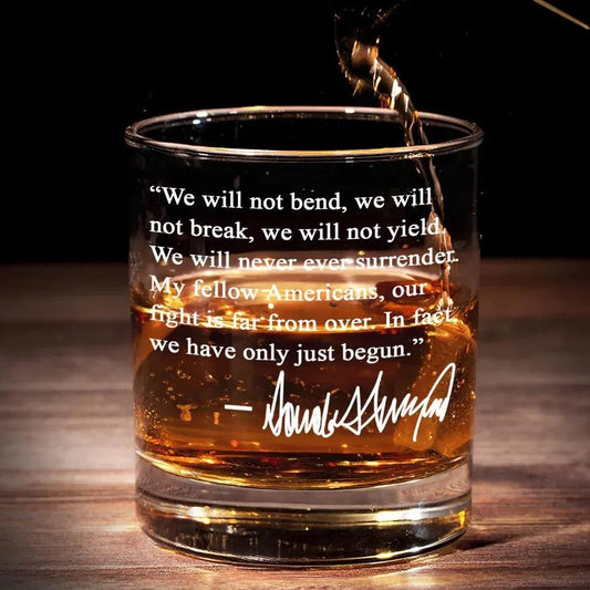 President Trump Whiskey Glass, Trump Election 2024 Glass, Beer Glass, Drink with Trump, Make America Great Again, Trump Supporter Gift